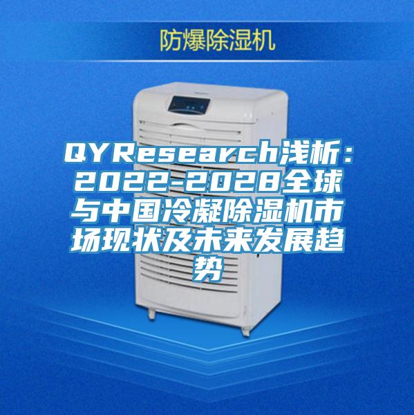 QYResearch淺析：2022-2028全球與中國冷凝除濕機(jī)市場現(xiàn)狀及未來發(fā)展趨勢