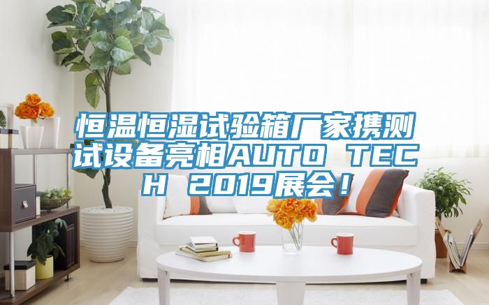 恒溫恒濕試驗箱廠家攜測試設備亮相AUTO TECH 2019展會！