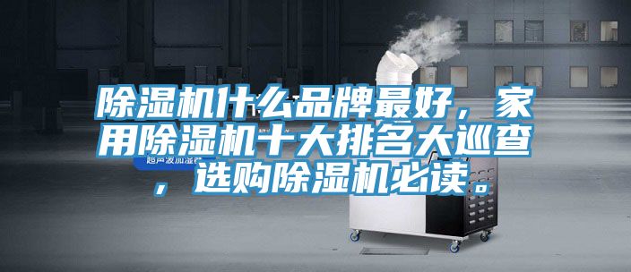 除濕機什么品牌最好，家用除濕機十大排名大巡查，選購除濕機必讀。